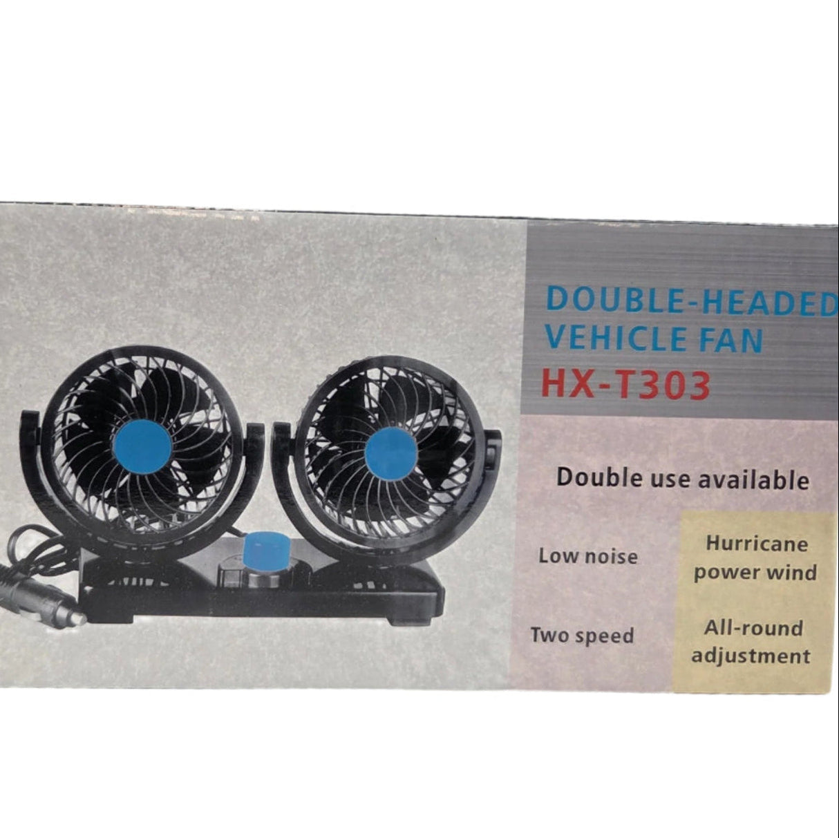 Double Head Car Fan 2x15cm