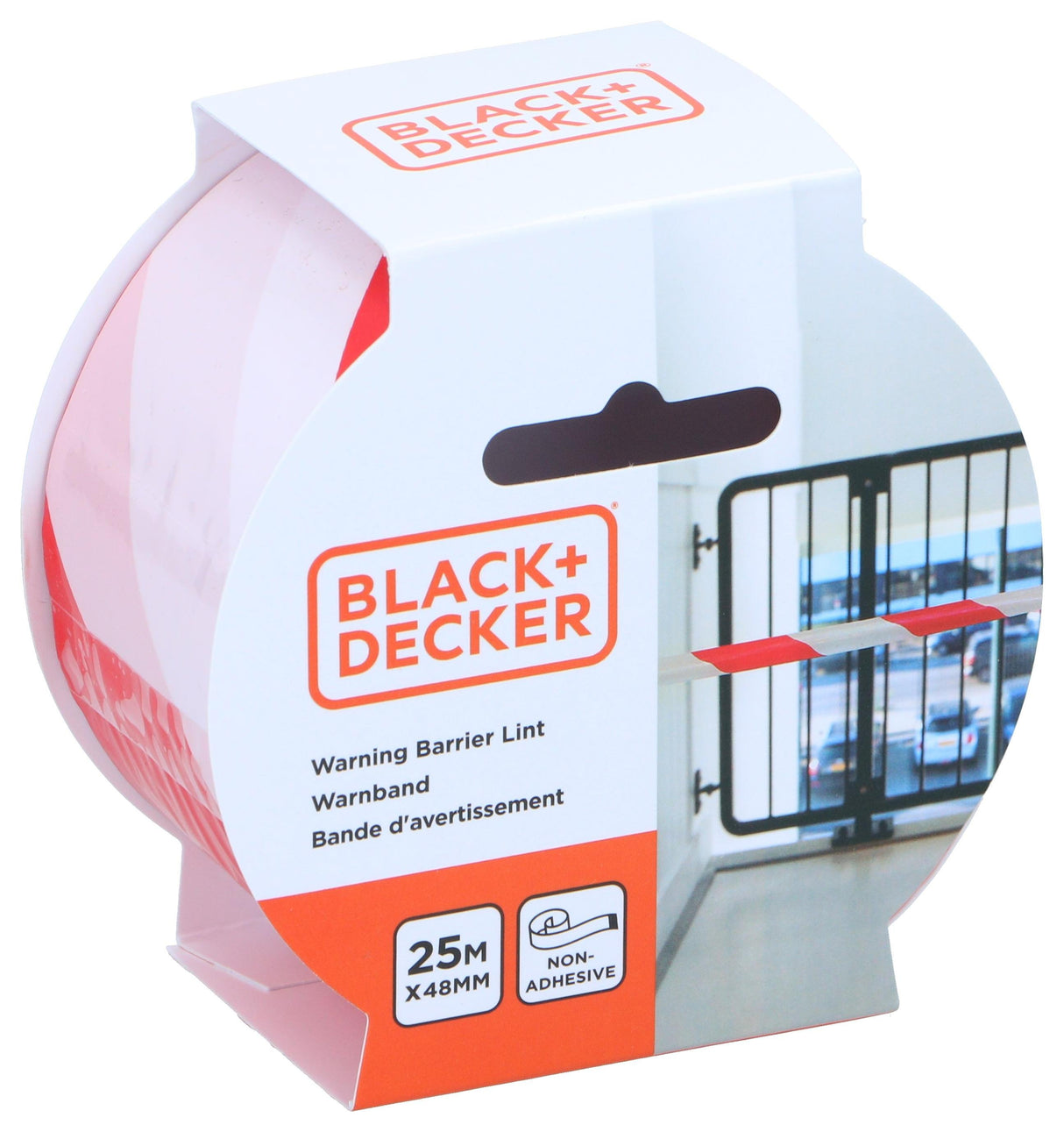 Nastro segnaletico Black and Decker 25m x 48mm