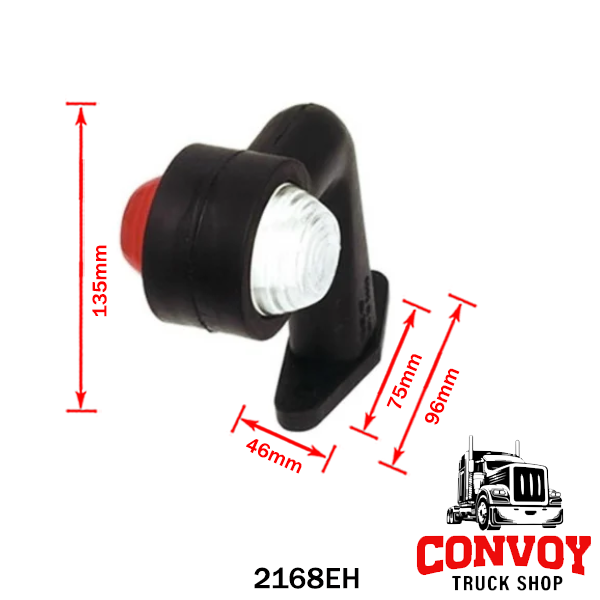 Elbow-Mount Rubber Marker Lamp with Bulb