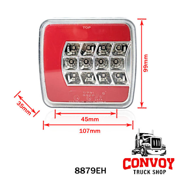 LED Lamp 4-Function Transparent Non-Reflector 12/24V