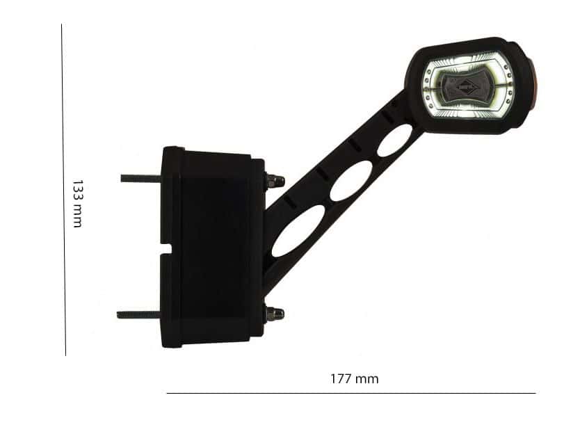 Straight LED Marker Lamp with Integrated Reverse Sensor – 3 Functions