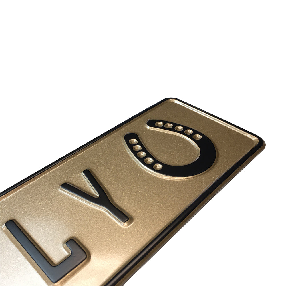 Custom Embossed Nameplate