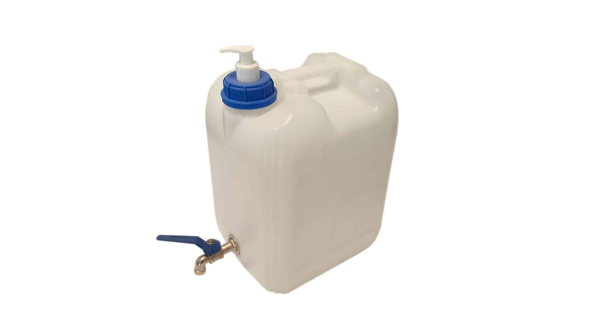Water Container with Metal Tap and Soap Dispenser