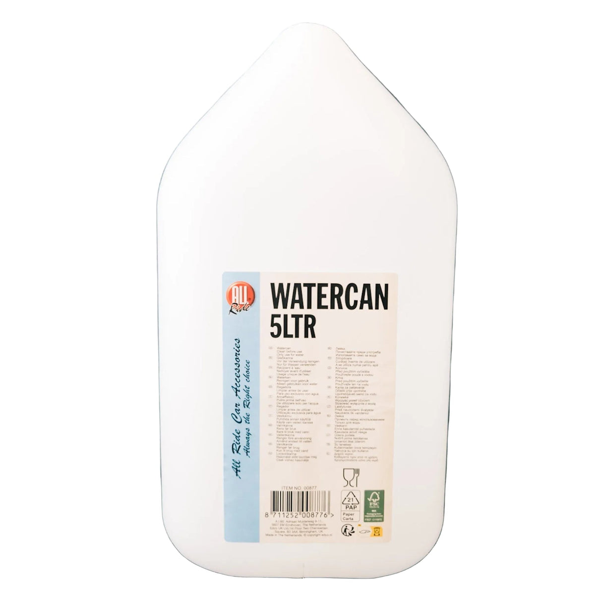 All Ride 5L Plastic Water Container with Tap