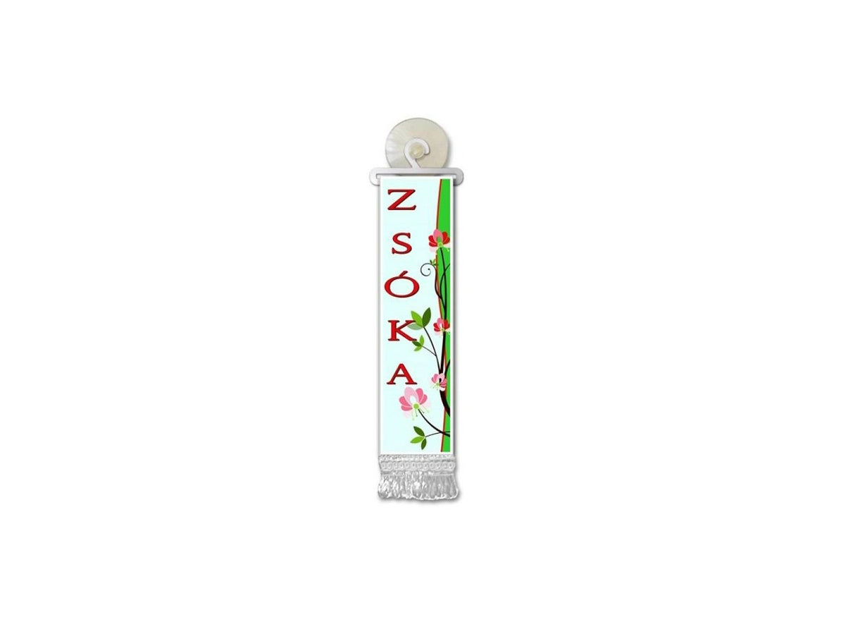 Mini steag personalizat cu nume M-Z, cu ventuză pentru geam