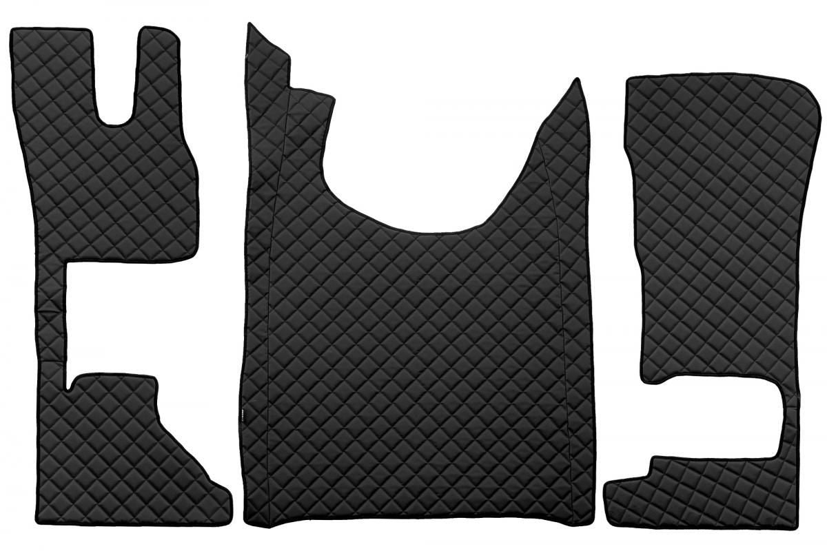 Quilted Faux Leather Floor Mat for DAF XG, XG+, XF NG with Fixed Passenger Seat