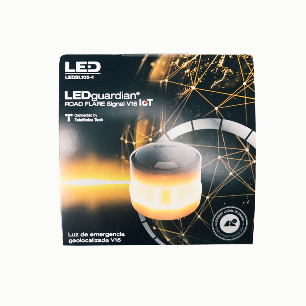 Lumină de avertizare LED galbenă cu prindere magnetică 360° Osram V16