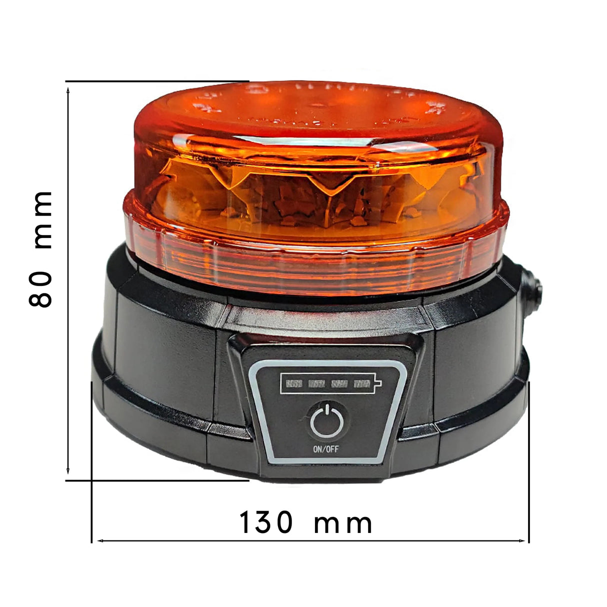 Lampă de avertizare LED galbenă, ultra-subțire, cu bază magnetică și telecomandă