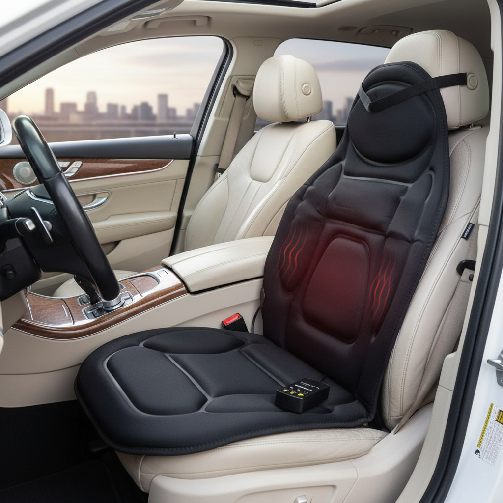 Heated Car Seat Cover with Massage by Dunlop