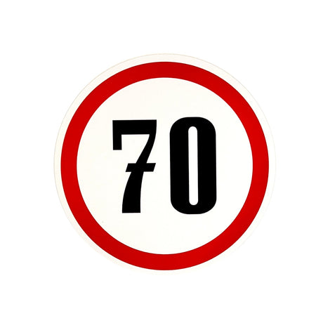 Reflective Speed Limit Sticker – 13 cm & 19 cm