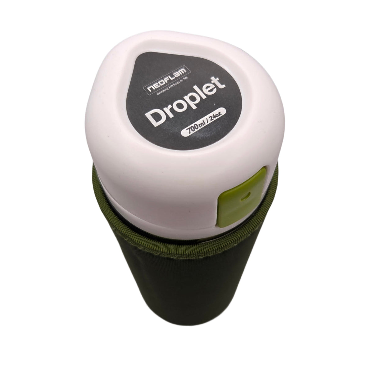 Water Bottle with Neoprene Sleeve Green 700ml