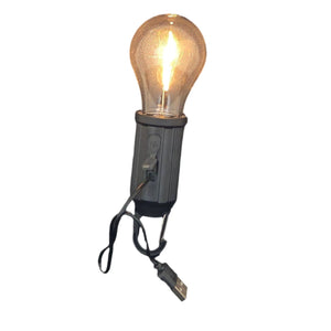 Solar Outdoor Bulb-Shaped Lamp with USB-C Charging