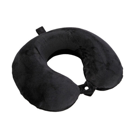 Memory Foam Neck Pillow – Black