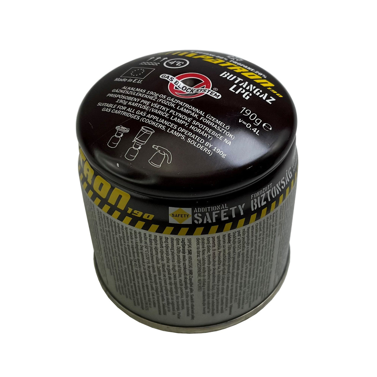 190g Piercable Gas Cartridge with Safety Valve