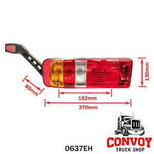5-Chamber Rear Lamp with Triangle Reflector for Krone Trailers by TangDe