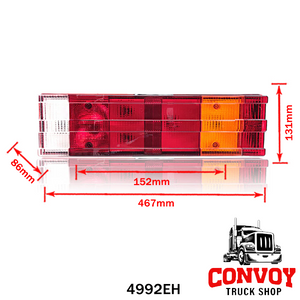 7-Chamber Ribbed Rear Lamp for MB Atego