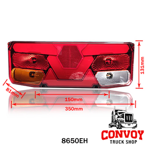 7-Function LED Rear Light with Hexagonal Reflector
