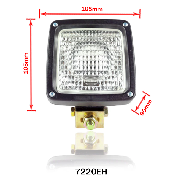 Small Square Work Lamp with Wide Beam