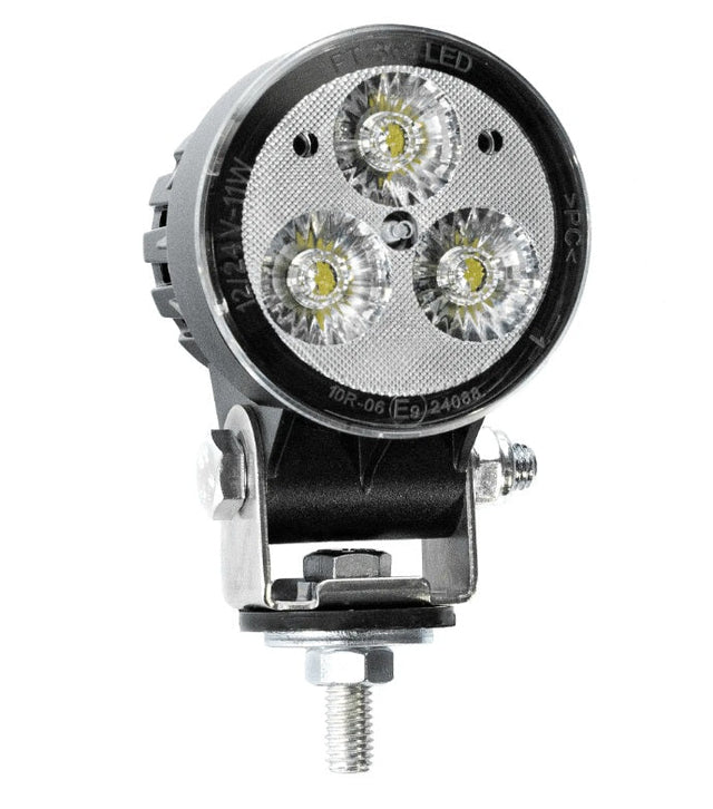 Round LED Work Light, Spot Beam, 11W, 12/24V