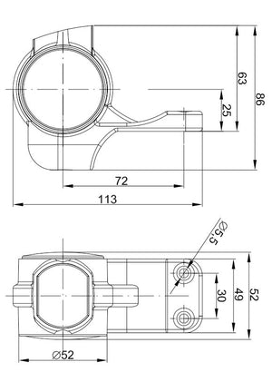 Fristom Omega LED Rubber Marker Light, 3-Function, Microprismatic