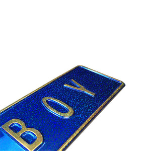 Custom Embossed Nameplate