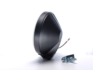 Round Long-Range Spotlight White with 12V Bulb, 184 mm