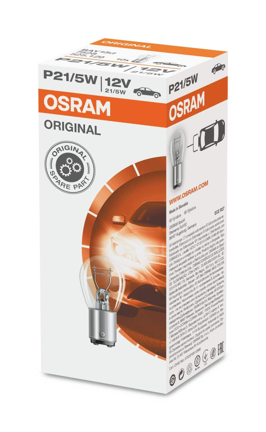 Λάμπα Osram Bay15d για Αυτοκίνητα & Φορτηγά (12V/24V, 21W & 21/5W)