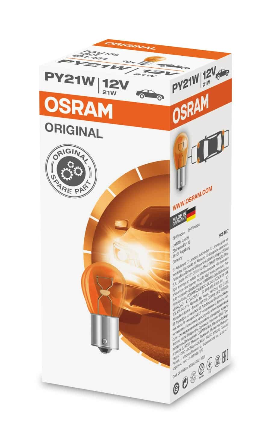 Λάμπα Osram Bay15d για Αυτοκίνητα & Φορτηγά (12V/24V, 21W & 21/5W)