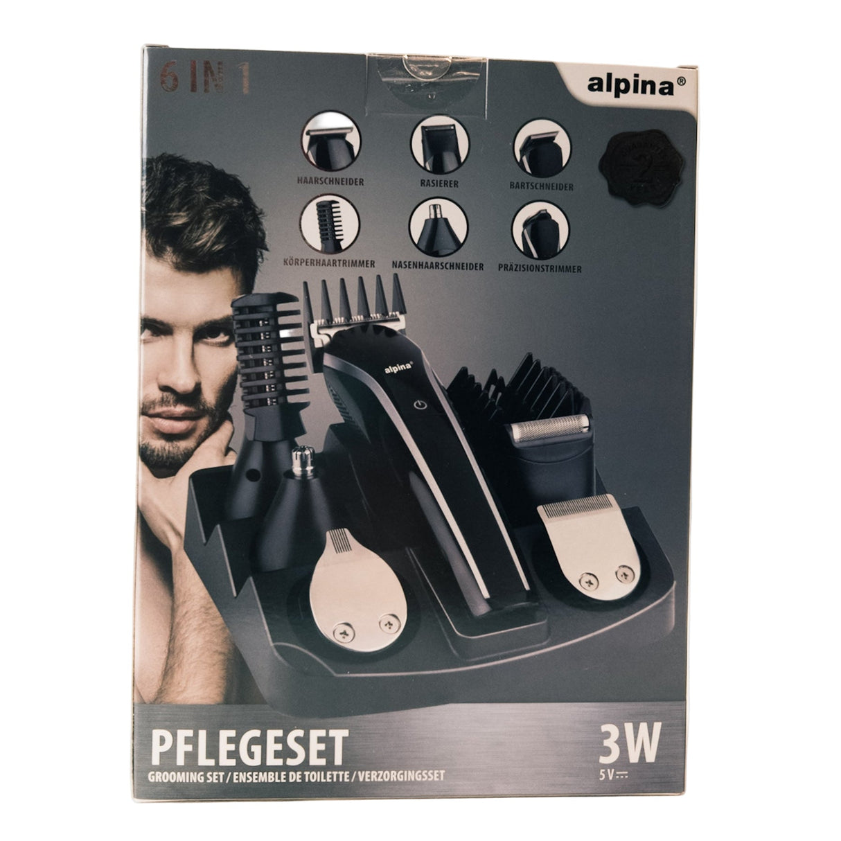 Cordless Beard & Hair Trimmer (6-in-1) 3W