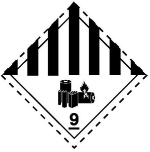 ADR Numbered Hazard Label Sticker