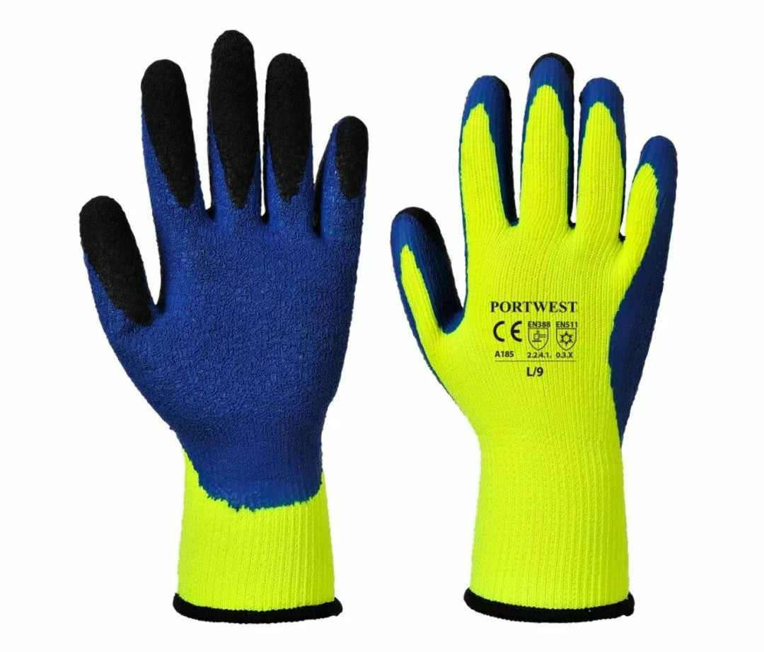 Winter Work Glove with Knitted Fabric and Latex Palm Coating