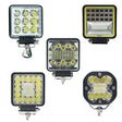 Foco de trabajo LED cuadrado con luz combinada para vehículos 12/24V