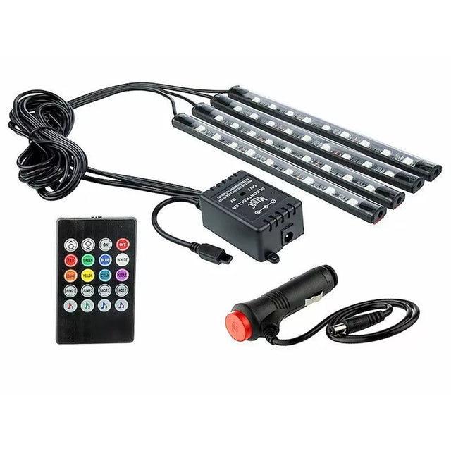 Remote-Controlled Interior LED Strip – 12V, 4x9 LEDs