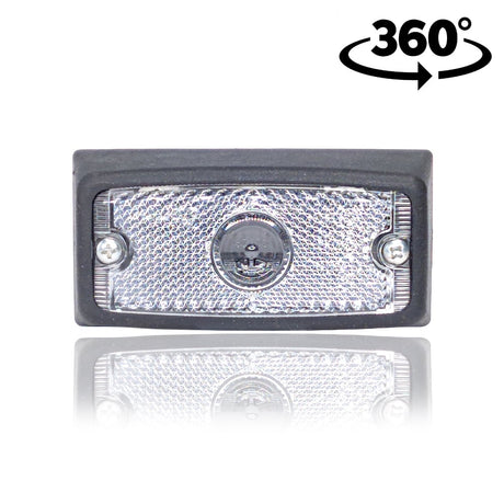 Side Marker Lamp with Rubber Mount and Reflector
