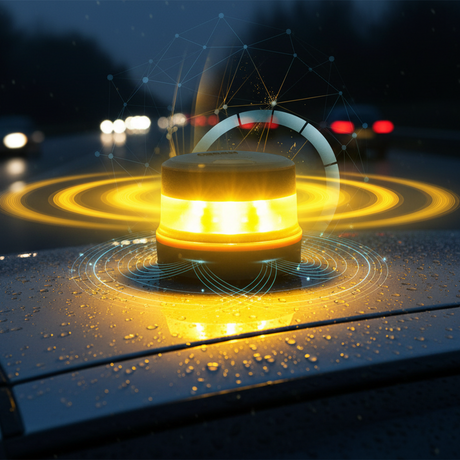 Lumină de avertizare LED galbenă cu prindere magnetică 360° Osram V16